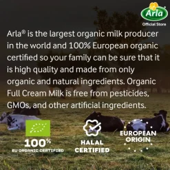 Arla Organic UHT Full Cream Milk (12x200ml)