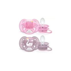 Avent Ultra Soft Soother Twin Pink (6 to 18 months)