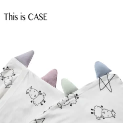 Baa Baa Sheepz Bed-Time Buddy Case Cute Big Star & Sheepz White