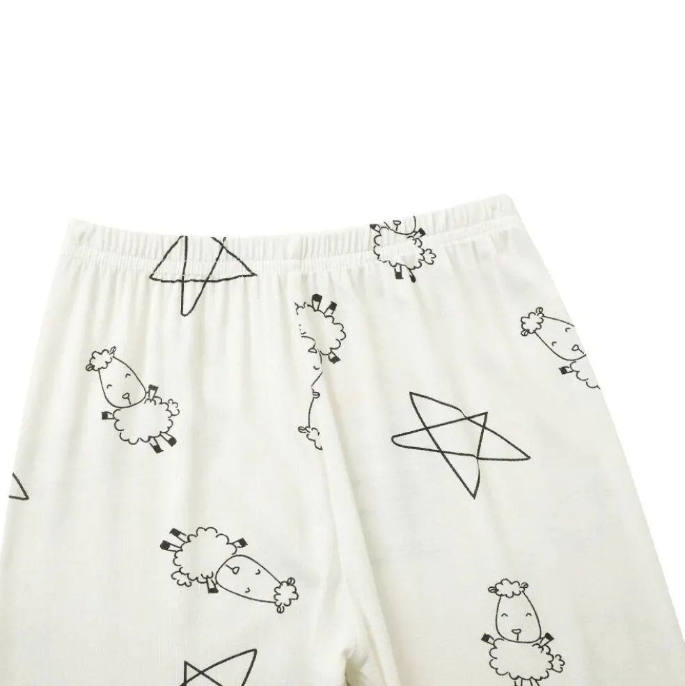 Baa Baa Sheepz Pyjamas Set Cute Big Star & Sheepz - White