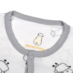 Baa Baa Sheepz Romper Cute Big Star & Sheepz - White