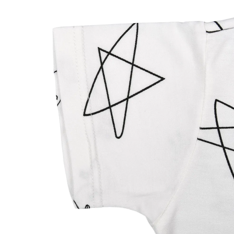 Baa Baa Sheepz Romper Short Sleeve Cute Big Star & Sheepz - White