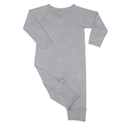 Baa Baa Sheepz Romper Side Snap Cute Big Star & Head - Grey