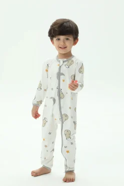 Baa Baa Sheepz Romper Zip Goodnight Baa Baa White