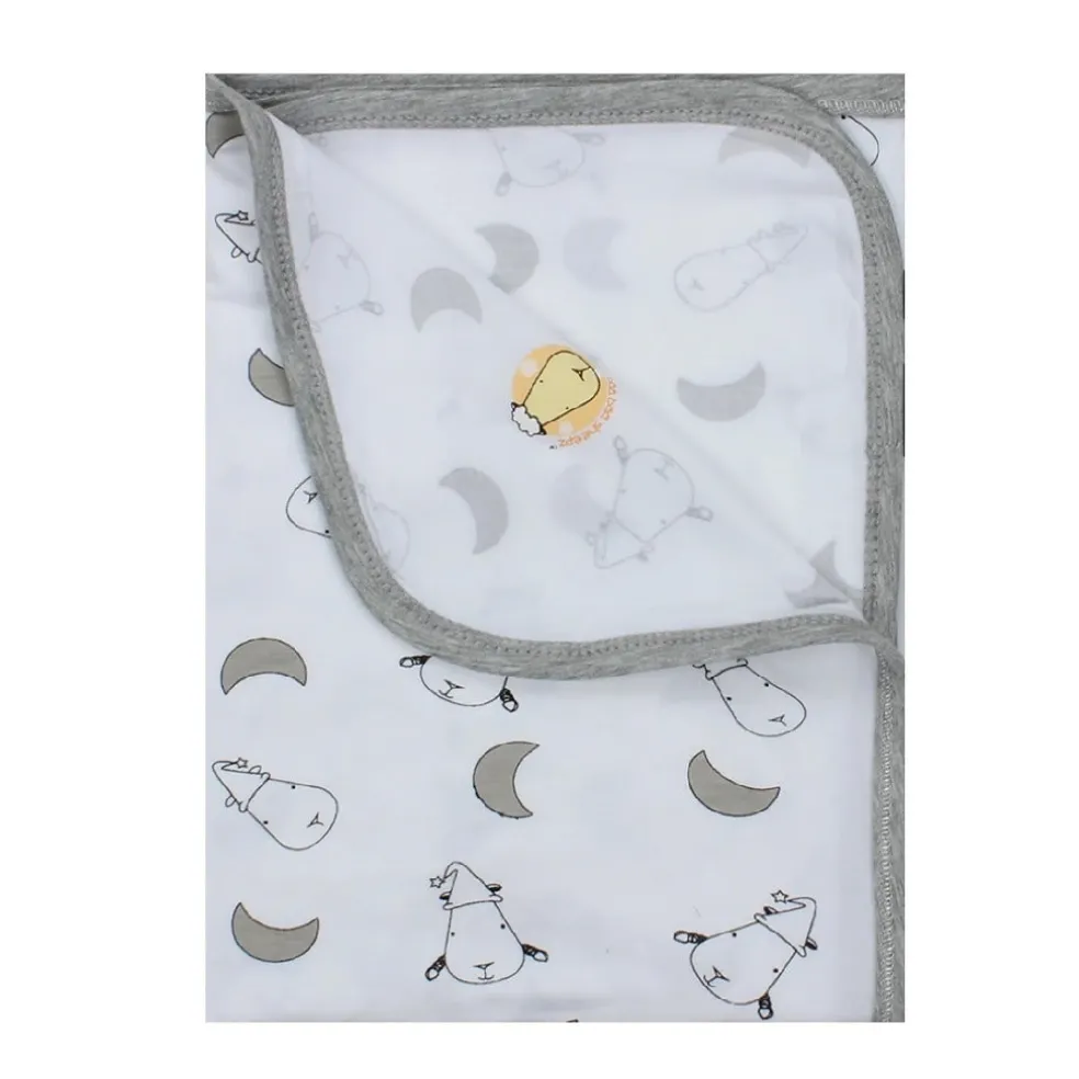 Baa Baa Sheepz Single Layer Blanket Small Moon & Sheepz