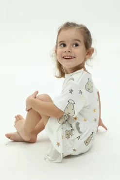 Baa Baa Sheepz Tiered Dress Goodnight Baa Baa White