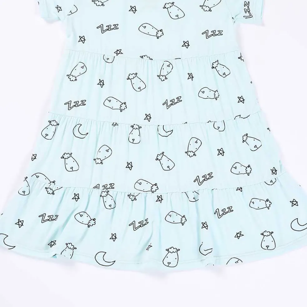 Baa Baa Sheepz Tiered Dress Sweet Dreams Baa Baa - Blue