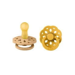 BIBS Boheme Latex Pacifier Twin Pack - Desert Sand / Honey Bee
