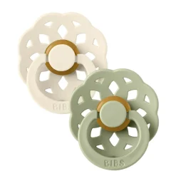 BIBS Boheme Latex Pacifier Twin Pack - Ivory / Sage
