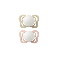 BIBS Couture 2 Pack Blush Night / Vanilla Night Latex Pacifier 0-6 Months