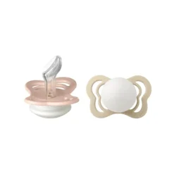 BIBS Couture Silicone Pacifier Twin Pack - Blush Night / Vanilla Night