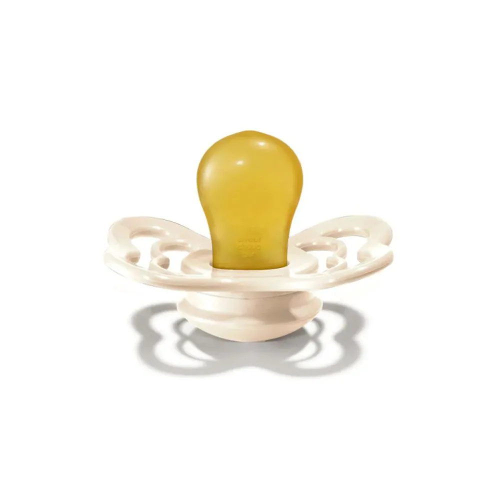 BIBS Supreme Latex Pacifier 2 Pack Ivory/Sage 0-6 Months