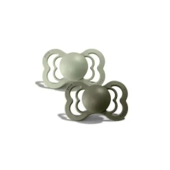 BIBS Supreme Latex Pacifier 2 Pack Sage/Hunter Green
