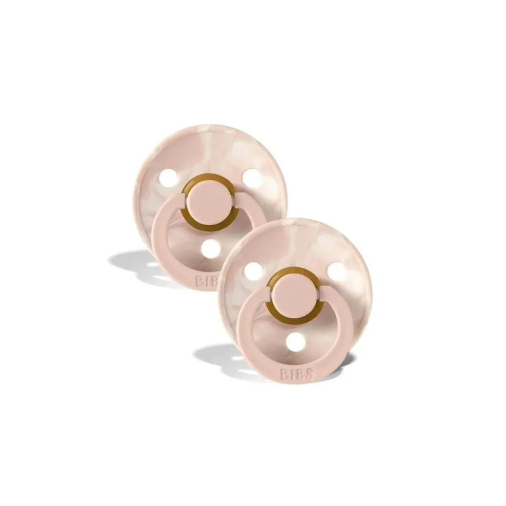 Bibs Tie Dye Latex Pacifier Twin Pack - Blush Ivory/Blush Ivory