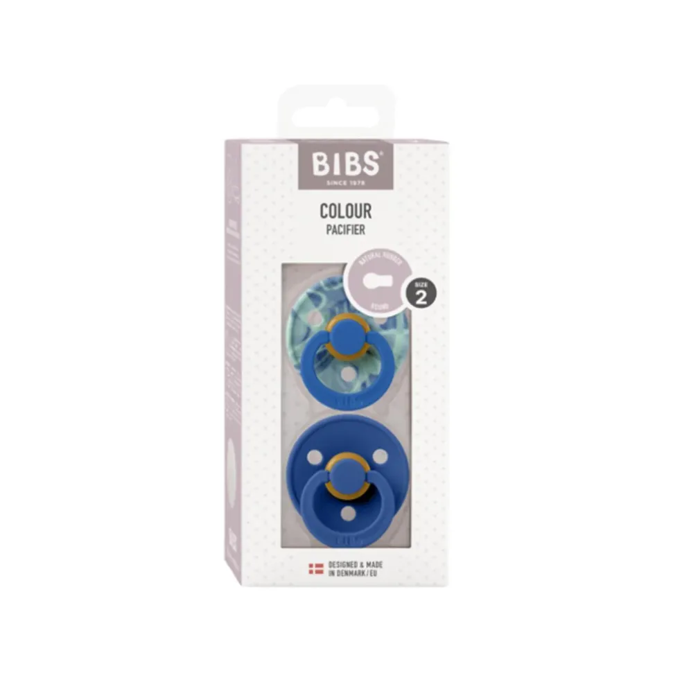 BIBS Tie Dye Latex Pacifier Twin Pack - Ocean