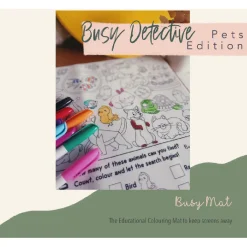 Busymat Large Placemat - Busy Detective: Pets