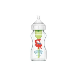 Dr Brown’s Options+ Wide Neck Glass Bottle, Cartoon Fox, 270 ml, 1-Pack
