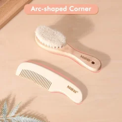 Haakaa Goat Wool Baby Brush & Comb Set