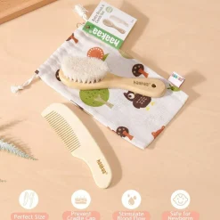 Haakaa Goat Wool Baby Brush & Comb Set