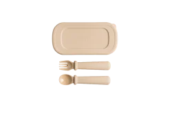 Hegen Multi-stage Fork and Spoon PPSU with Case (Taupe)