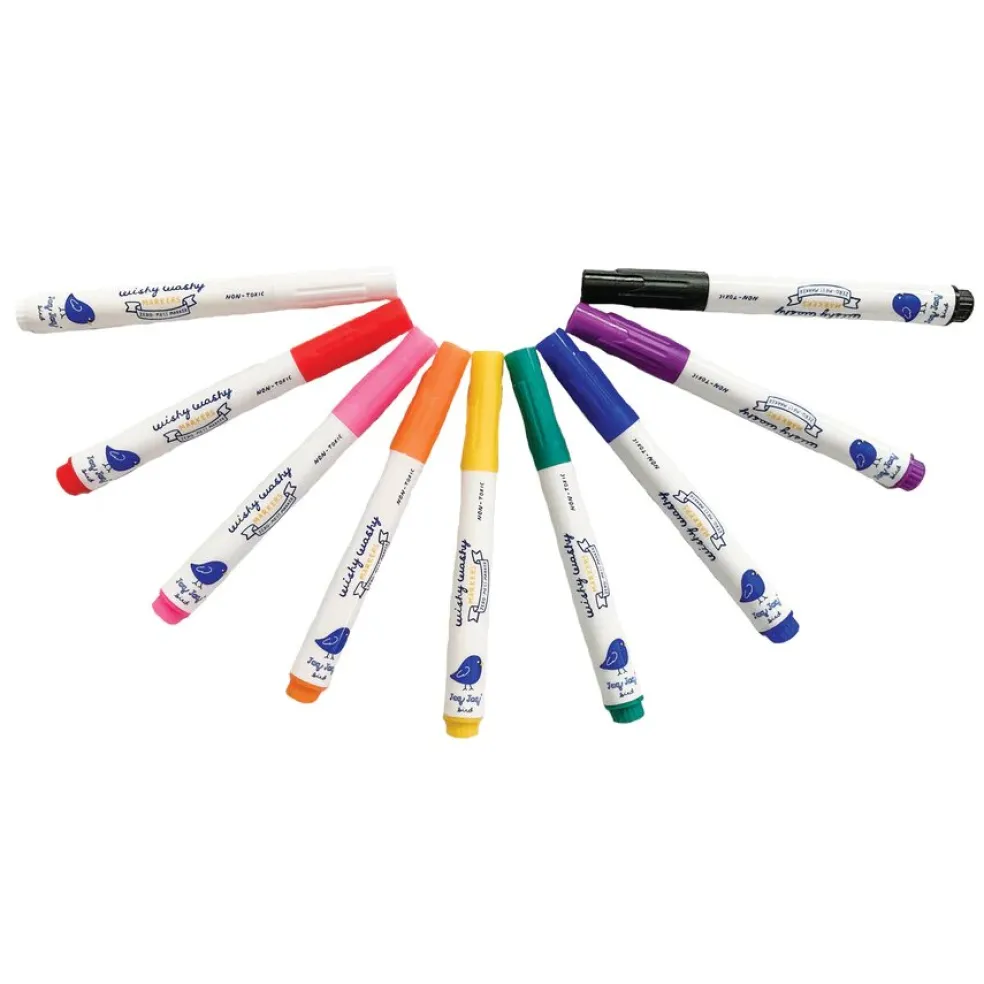 Jaq Jaq Bird Wishy Washy Markers 9pk