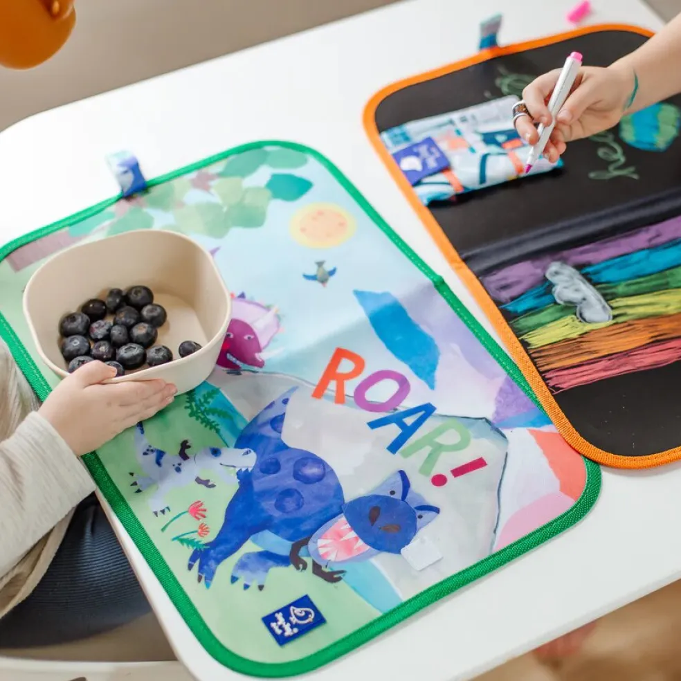 Jaq Jaq Bird X Hello, World! Doodle It & Go Erasable Mat Dino