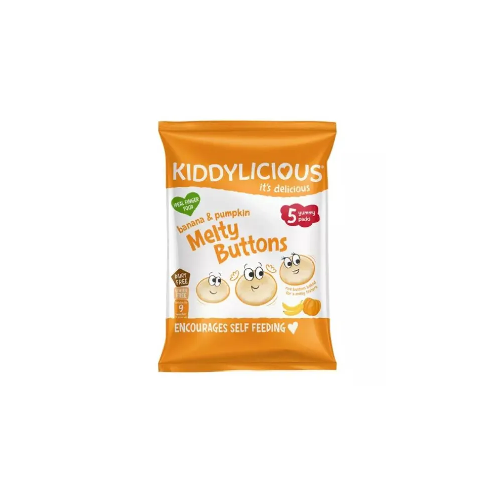Kiddylicious Melty Buttons Banana & Pumpkin (multipack)