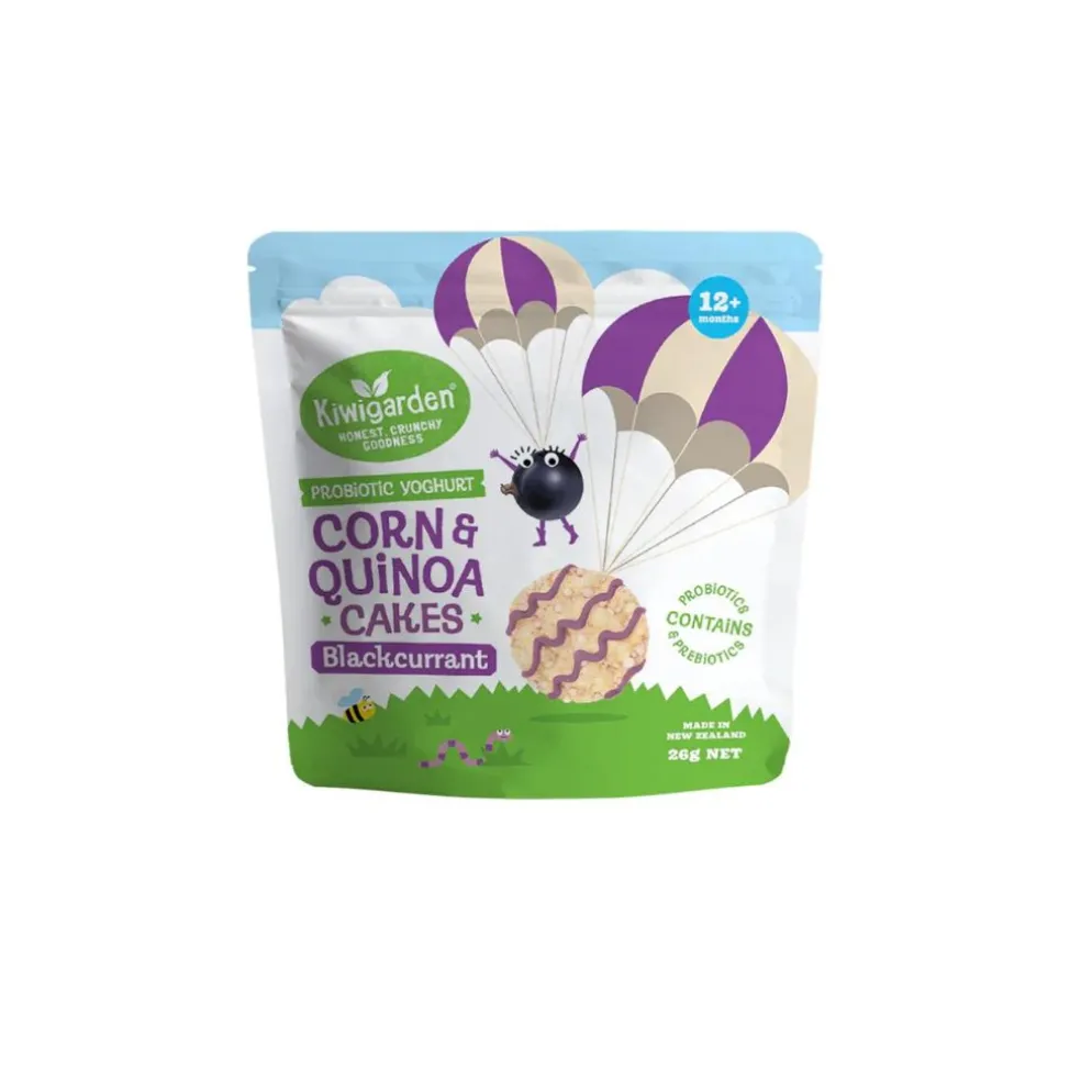 KiwiGarden Blackcurrant Probiotic Yoghurt Corn & Quinoa Cake