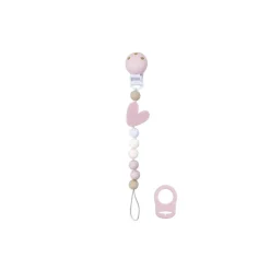 Kushies Silibeads Pacifier Clip - Heart