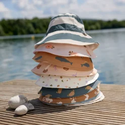 Lassig Sun Protection Bucket Hat, Crabs Blue