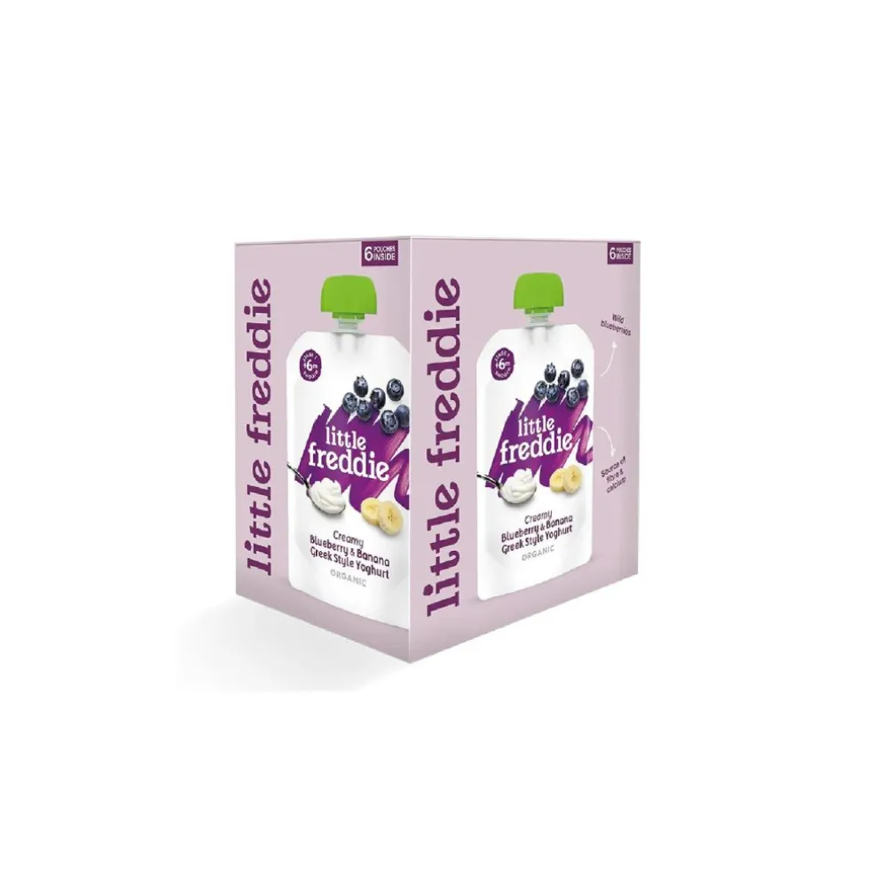 Little Freddie Blueberry Banana Greek Style Yoghurt (Pack of 6)