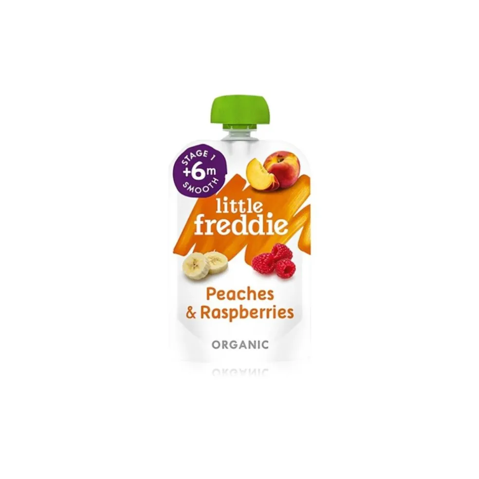 Little Freddie Vibrant Peaches & Raspberry Puree