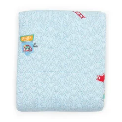 Little Rei x Maison Q Blue Funfair Rides 4-layer Blanket
