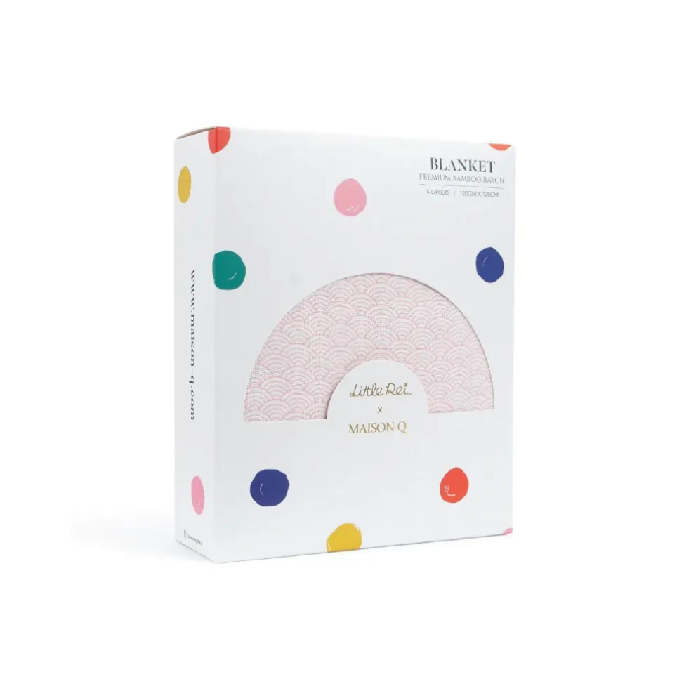 Little Rei x Maison Q Pink Funfair Rides 4-layer Blanket