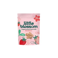 Litttle Blossom Organic Brown Rice Puffs | Strawberry