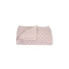 Living Textiles 100% Cotton Lattice Knit Baby Blanket - Blush Pink