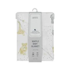 Living Textiles Cot Waffle Blanket - Savanna Babies