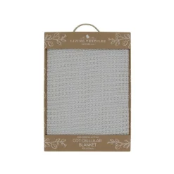 Living Textiles Organic Cot Cellular Blanket - Grey