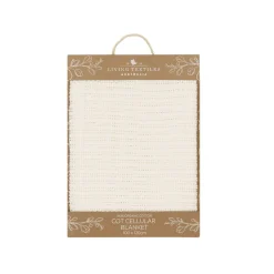 Living Textiles Organic Cot Cellular Blanket - Natural White