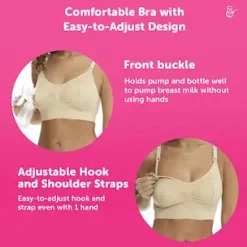 Mama's Choice Seamless Hands Free Pumping Bra (Black)