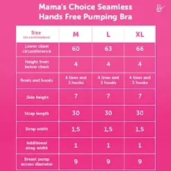 Mama's Choice Seamless Hands Free Pumping Bra (Black)
