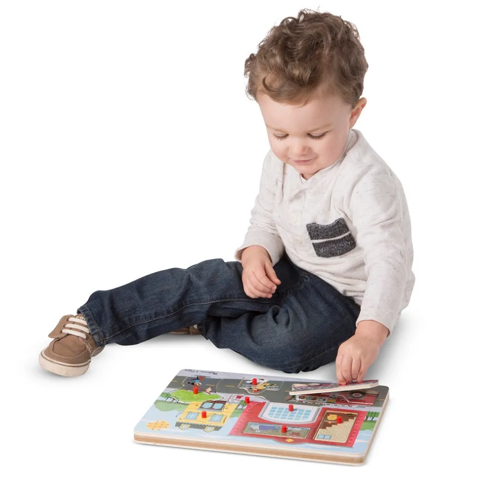 Melissa & Doug Around the Fire Station Sound Puzzle 2 years+