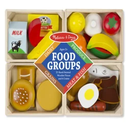 Melissa & Doug Wooden Play Food - Food Groups