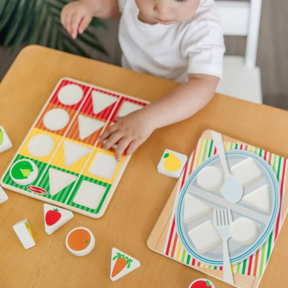 Melissa & Doug Wooden Shape Sorting Grocery Cart