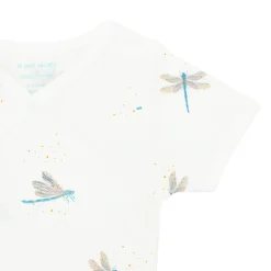 Motherswork x Le Petit Society Baby Organic Kimono Romper in Dragonfly Print