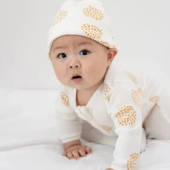 Motherswork x Le Petit Society Baby Organic Knotted Hat in Dandelion Print