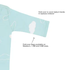 Motherswork x Le Petit Society Baby Organic Zip Sleepsuit in Cloud Print