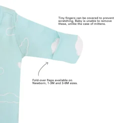 Motherswork x Le Petit Society Baby Organic Zip Sleepsuit in Cloud Print