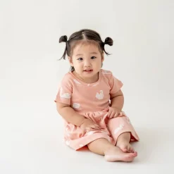 Motherswork x Le Petit Society Baby Girl Organic Dress in Swan Print