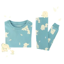 Motherswork x Le Petit Society Long Sleeve Organic Pyjamas Set in Elephant Print
